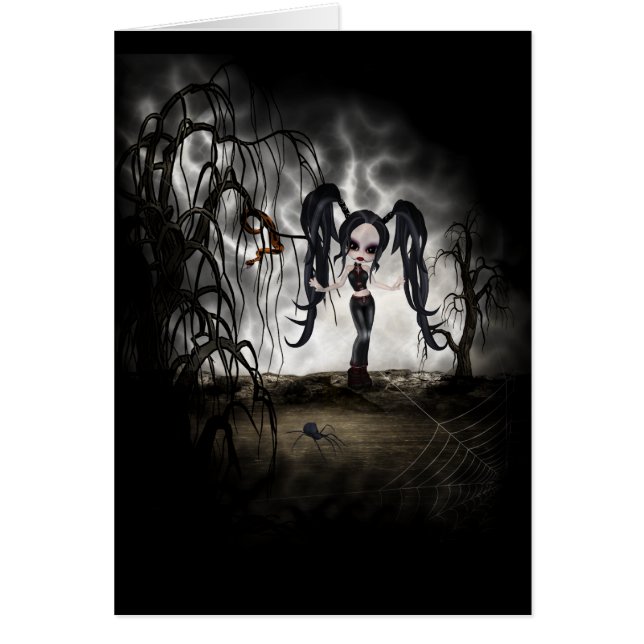 Sepia Goth Girl Vignette (Devant)