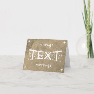 Sepia Rock Vintage Texte Message Carte de voeux