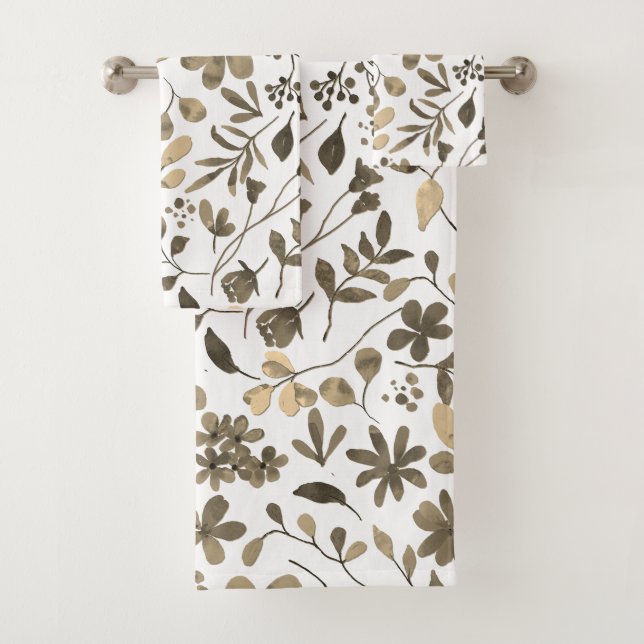 Sépia tonique Vintage Floral Print (En situation)