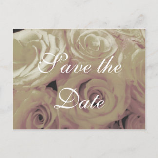 Sepia Vintage look Roses Enregistrer la carte post