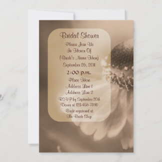 Sepia Zinnia Fête des mariées Invitation