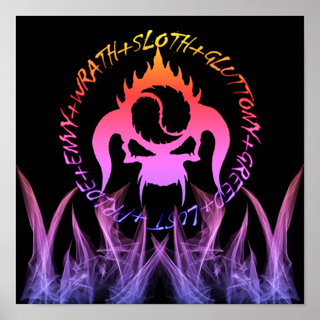 Sept affiches de péchés mortels (Devant)