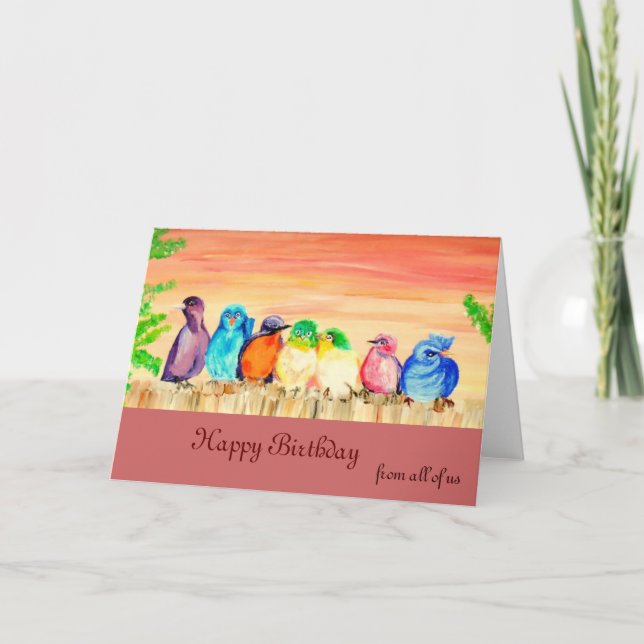 Sept amis Carte d'anniversaire (Devant)