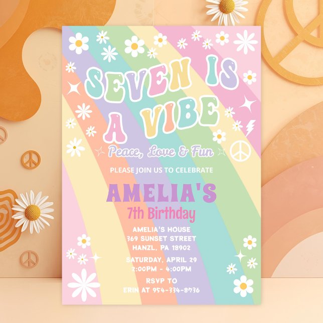 Sept est une invitation à l'anniversaire vibe (Créateur téléchargé)