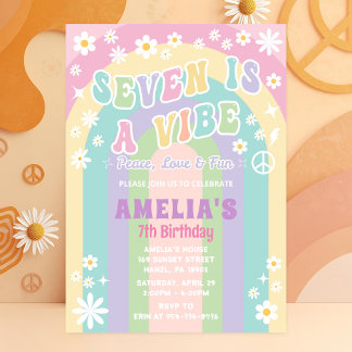 Sept est une invitation à l'anniversaire vibe