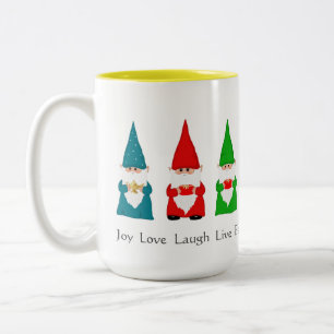 Sept Gnomes de Noël sur Mug de café blanc