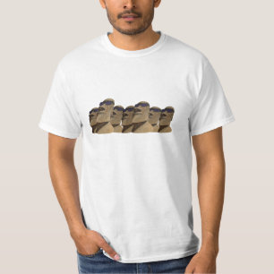 Sept hanche Moai - T-shirt de valeur