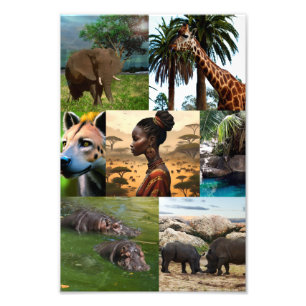 Sept Photos Collage Photo Inspiré Africain,