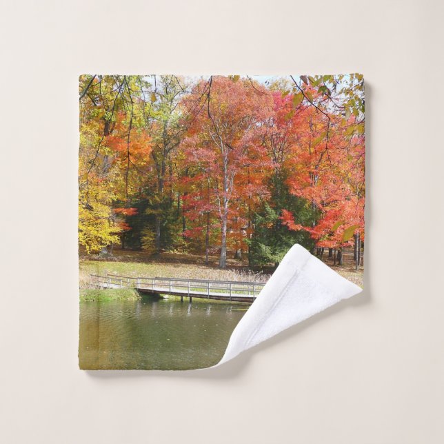 Sept sources Pont d'automne III Paysage d'automne (Gant de toilette)