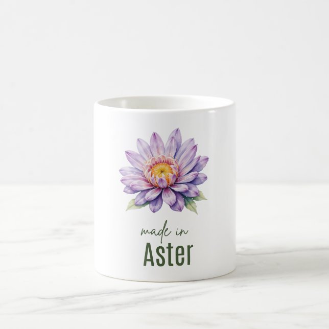 September Aster  Flower Mug | Coffee Cup (Centre)