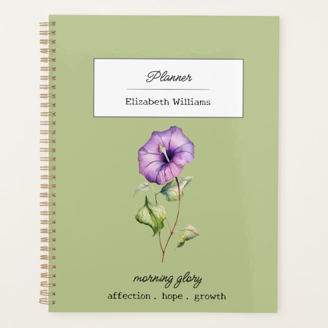 September Birth Flower Morning Glory Personalized  (Devant)