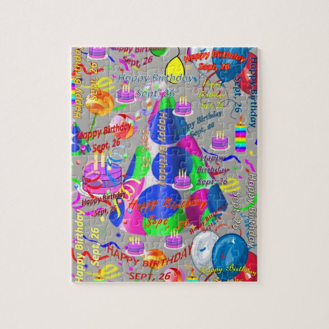 Septembre, 26 Anniversaire Jigsaw Puzzle (Vertical)