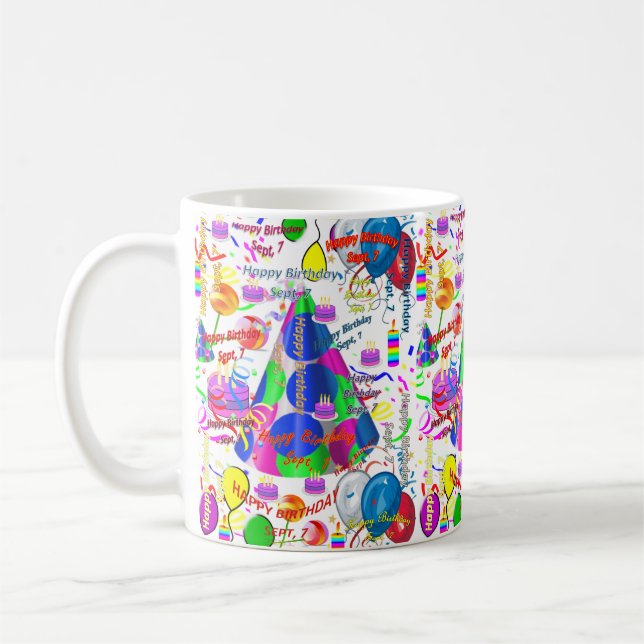 Septembre 7 Anniversaire Mug (Gauche)