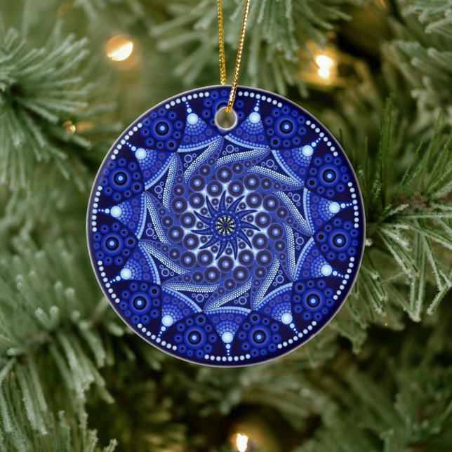 Septembre Anniversaire Sapphire Mandala Ornement (Arbre)