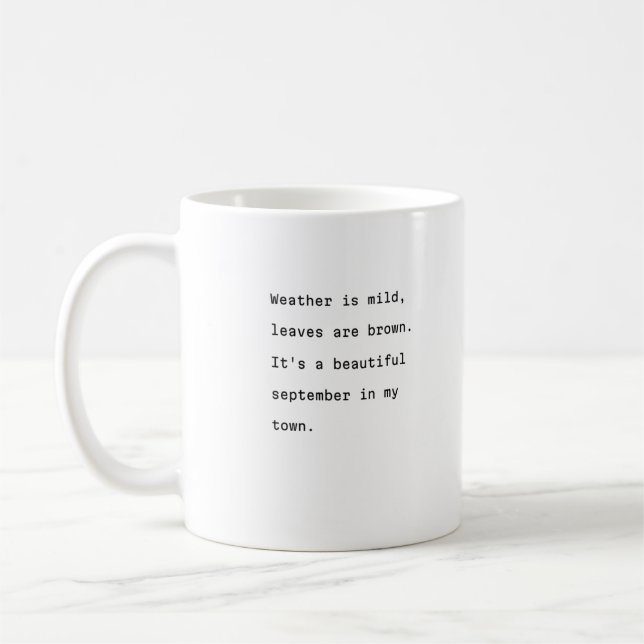 Septembre typographie de tasse de café temps poéti (Gauche)