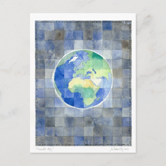 Septième jour (7 jours de création) Carte postale (Devant)