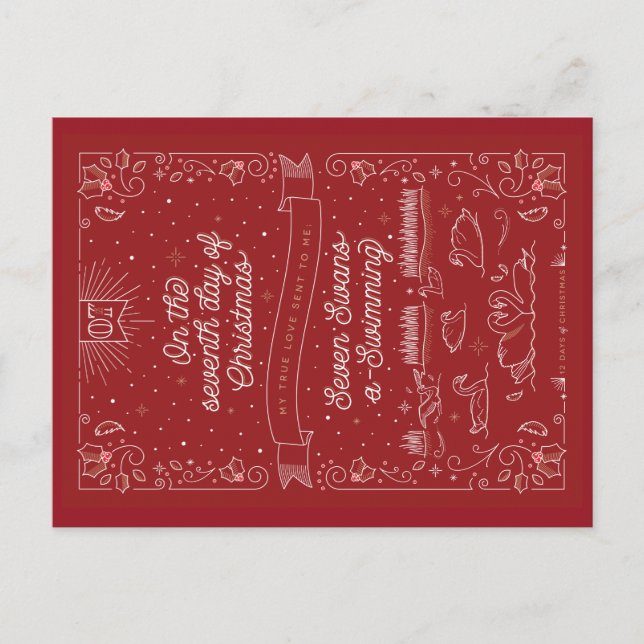 SEPTIÈME JOUR DE NOËL / Carte de Noël (Devant)