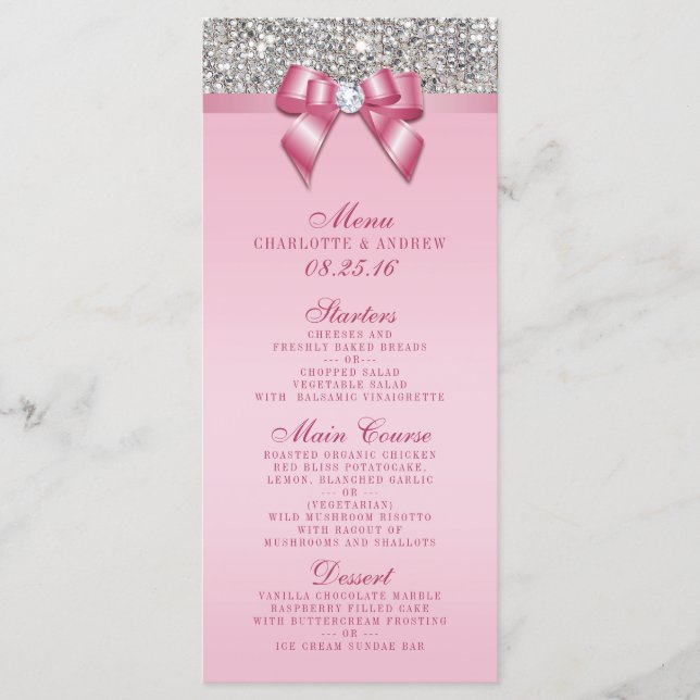 Séquence d'argent - Menu Collection Mariage Bow ro (Devant)