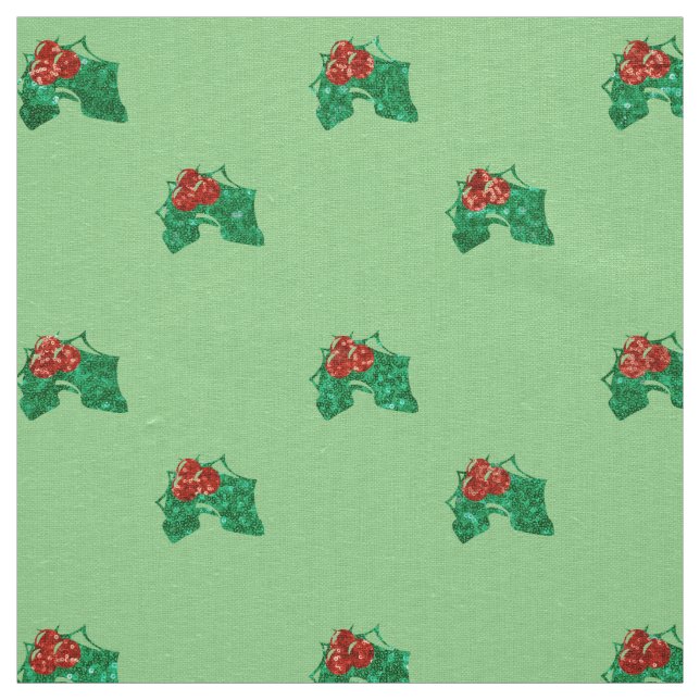 Séquence noël Holly xmas tissu (Échantillon)