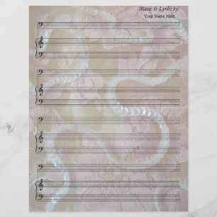 Séquences et dentelle feuille blanche Musique bass
