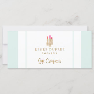 Sequin Lipstick Logo Salon & Certificat Cadeau Spa