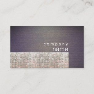 Séquins d'argent brillant unique Carte de visite e