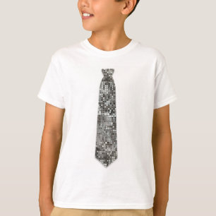 Séquins d'argent semblent faux T-shirt Cravate