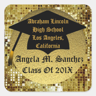 Séquins D'Or Classe De Stickers De Graduation 20XX