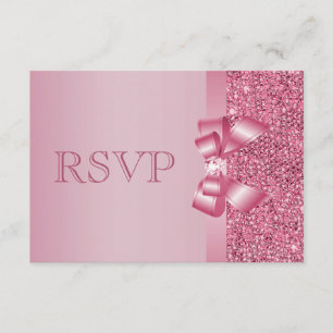 Séquins imprimés rose Bow & Diamond RSVP