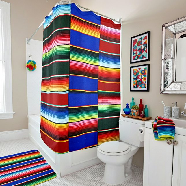 Serape rideau de douche rayé (Créateur téléchargé)