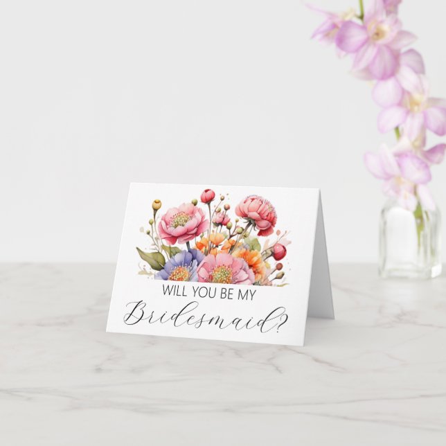 Seras-tu ma carte de proposition Bridesmaid ? (Orchidée)