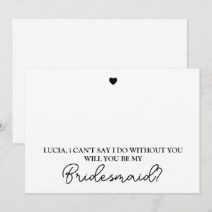 Seras-Tu Ma Carte De Proposition Moderne De Brides