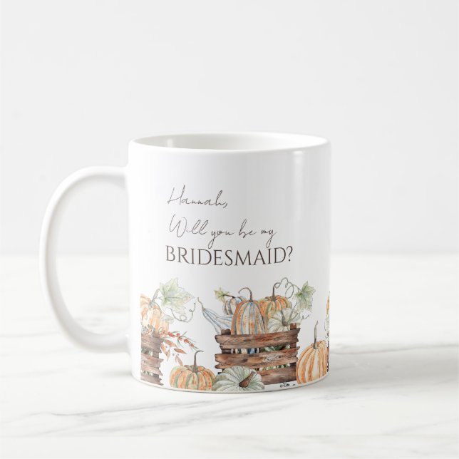 Seras-Tu Ma Demoiselle D'Honneur Mug Automne Perso (Gauche)
