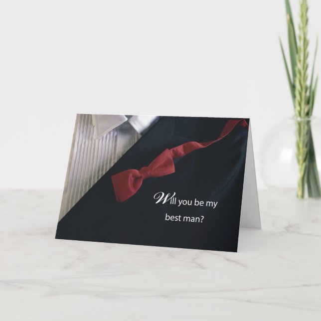 Seras-Tu Mon Témoin De Mariage Invitation Rouge Cr (Devant)