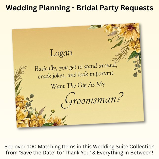 Seras-Tu Mon Témoin? Jaune Doré (Créateur téléchargé)