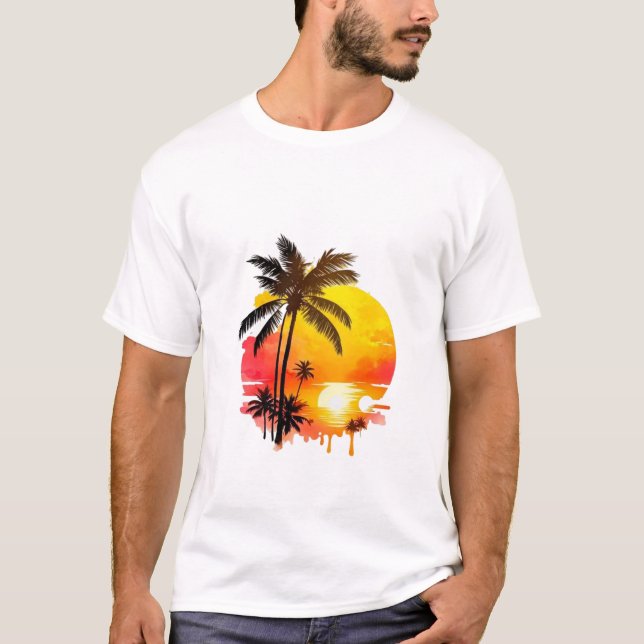 Sérénade du coucher de soleil sous le T-Shirt Roya (Devant)