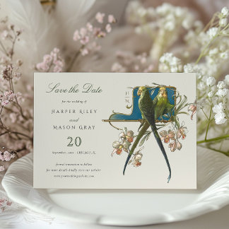 Serene Aviary "Save the Date" Faire-part de mariag