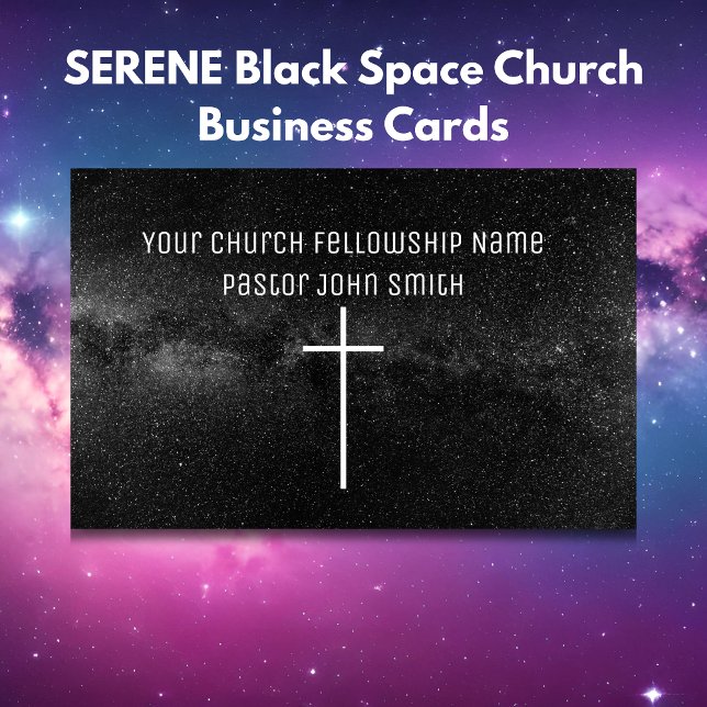 SERENE Black Space Church Cartes de visite (SERENE Black Space Church Business Cards)