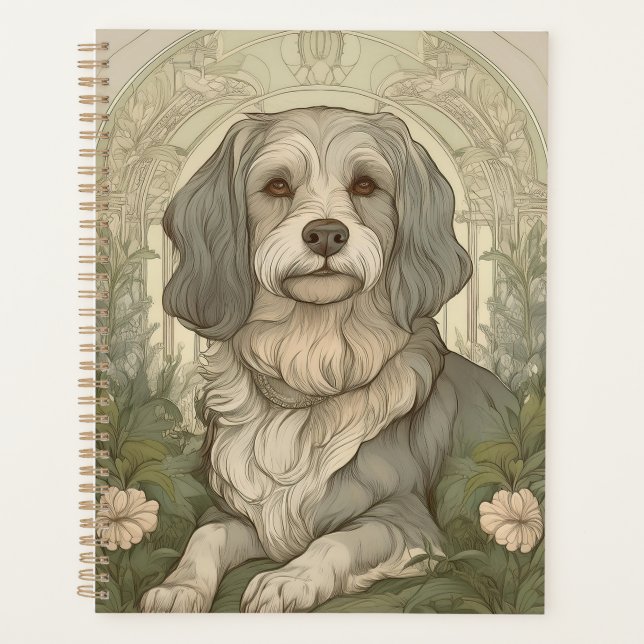 Serene Dog Planner avec un design apaisant (Devant)