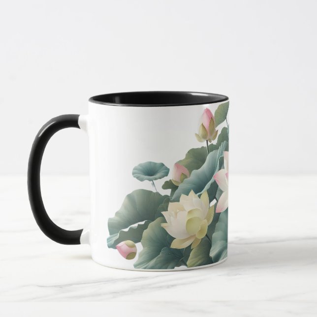 Serene Lotus Coffee Mug (Gauche)