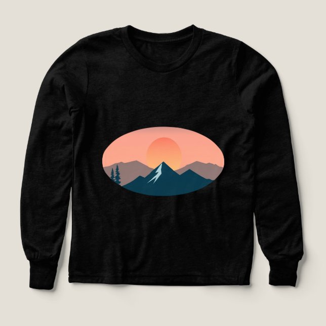 Serene Mountain Sunset  (Motif recto)