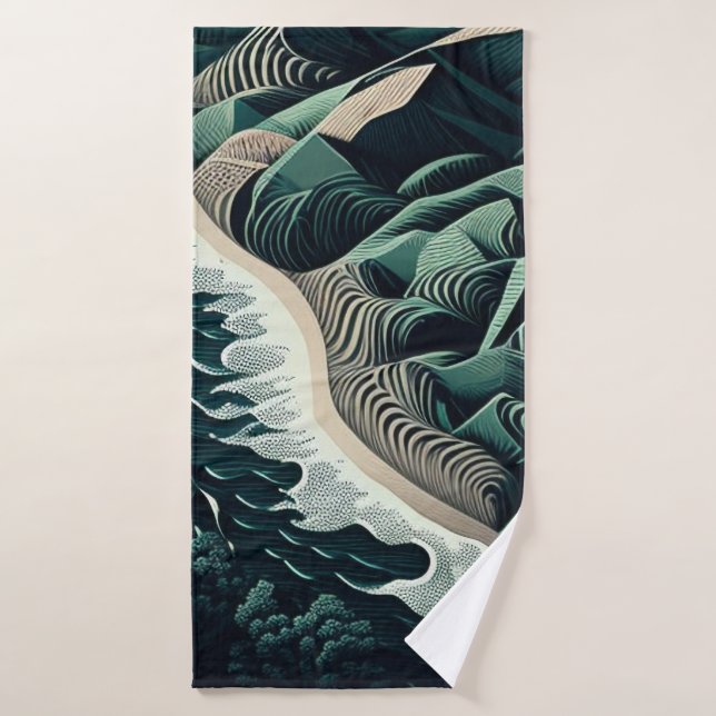 Serene Shores (Serviette de bain)