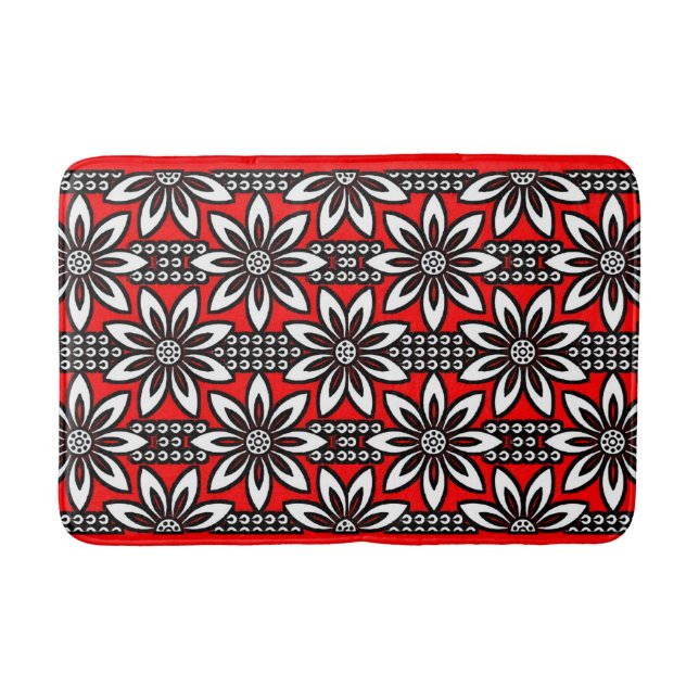 Serene Splash : Art de tapis de bain vibrant" (Devant)