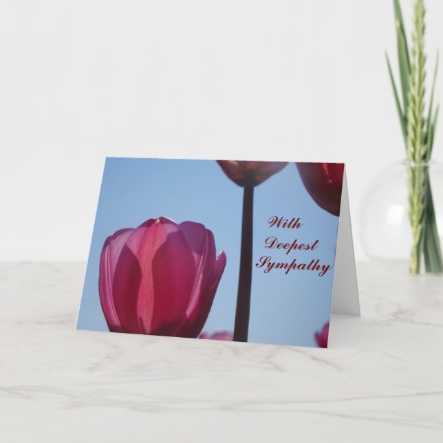 Serene Tulips Fermer Carte Sympathie (Devant)