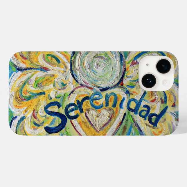 Serenidad Angel Word Art coque iphone personnalisé (Verso (horizontal))