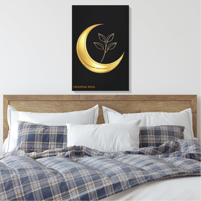 :Sérénité botanique lunaire Toile d'art fin (Insitu(Chambre))