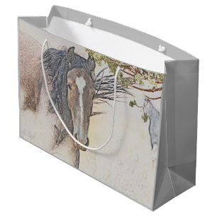 Sérénité, chevaux sauvages, Grand sac cadeau
