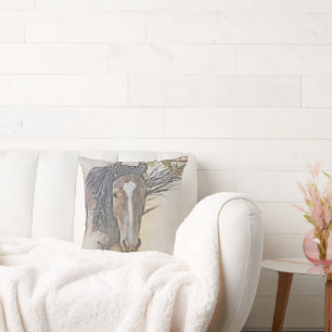 Sérénité Chevaux Sauvages Jeter Oreiller