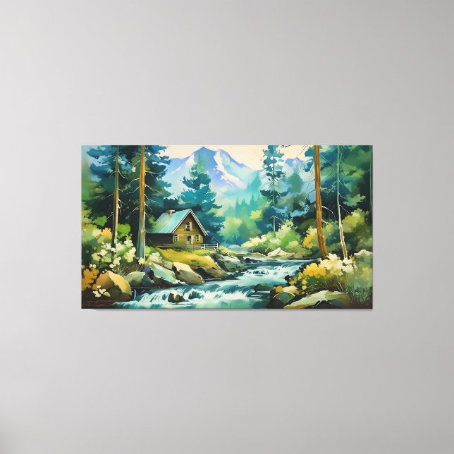 Sérénité dans l'Impression sur Toile de Cabane de  (Recto)