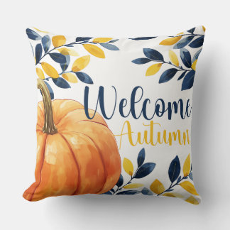 Serenité d'Automne Coussin Réversible Citrouille e